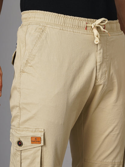 Plain Cream Cargo Pant