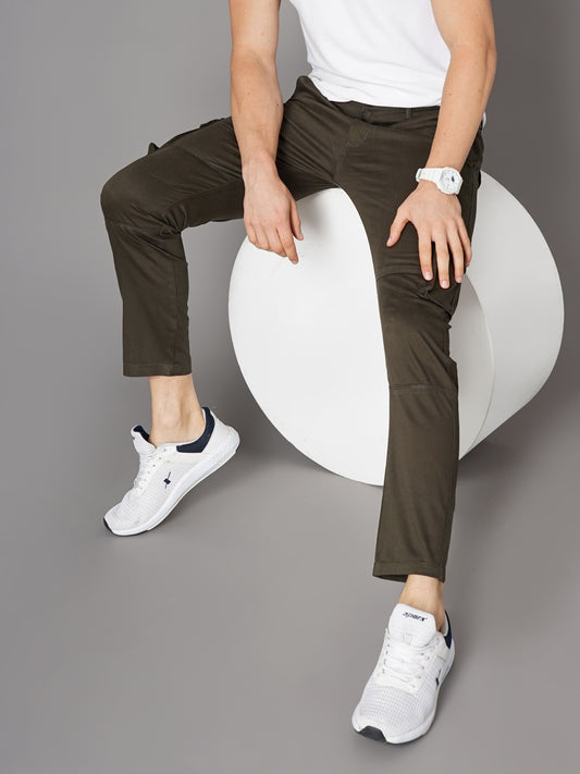 Unribbed Olive Cargo Pant