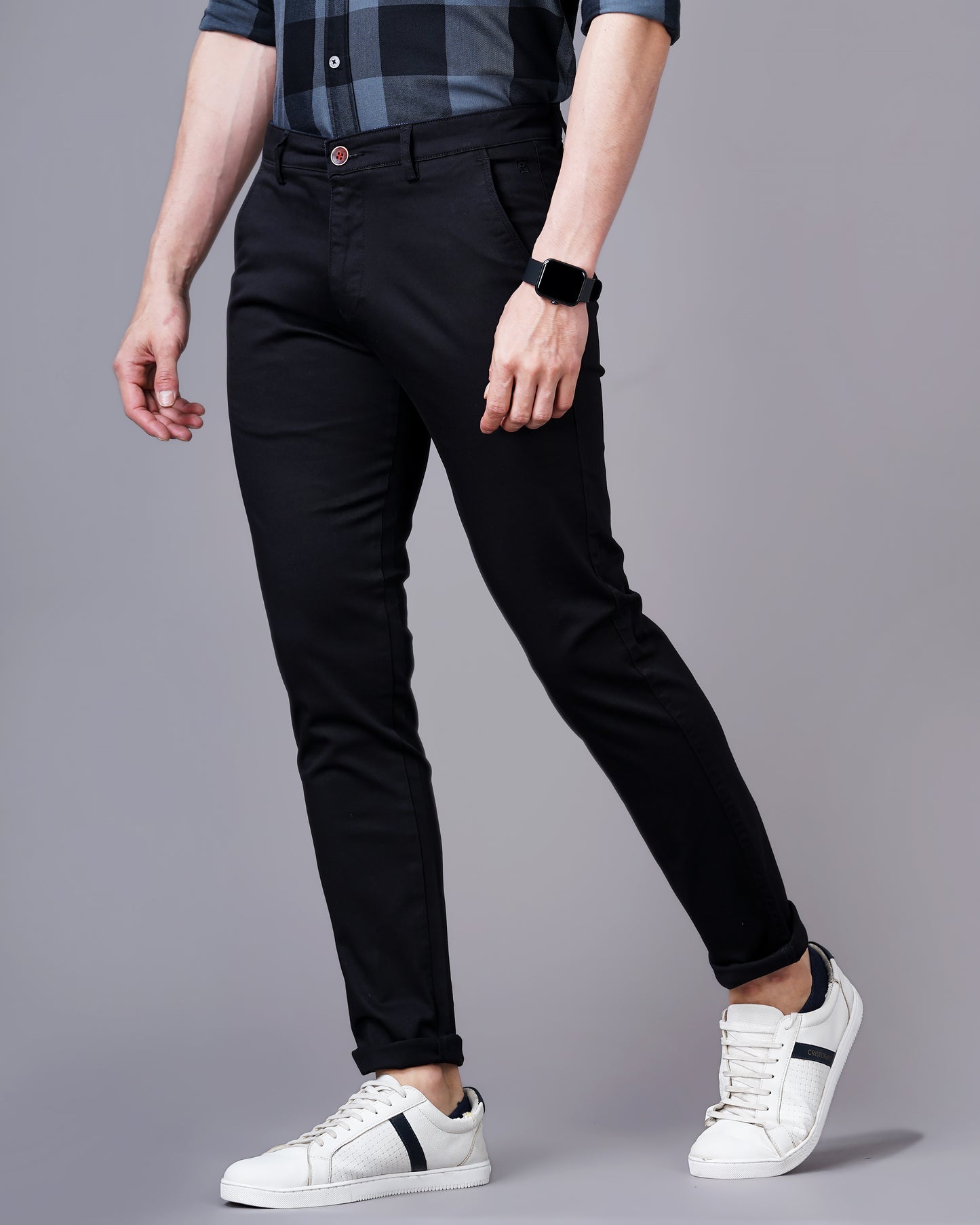 Plain Black Chinos