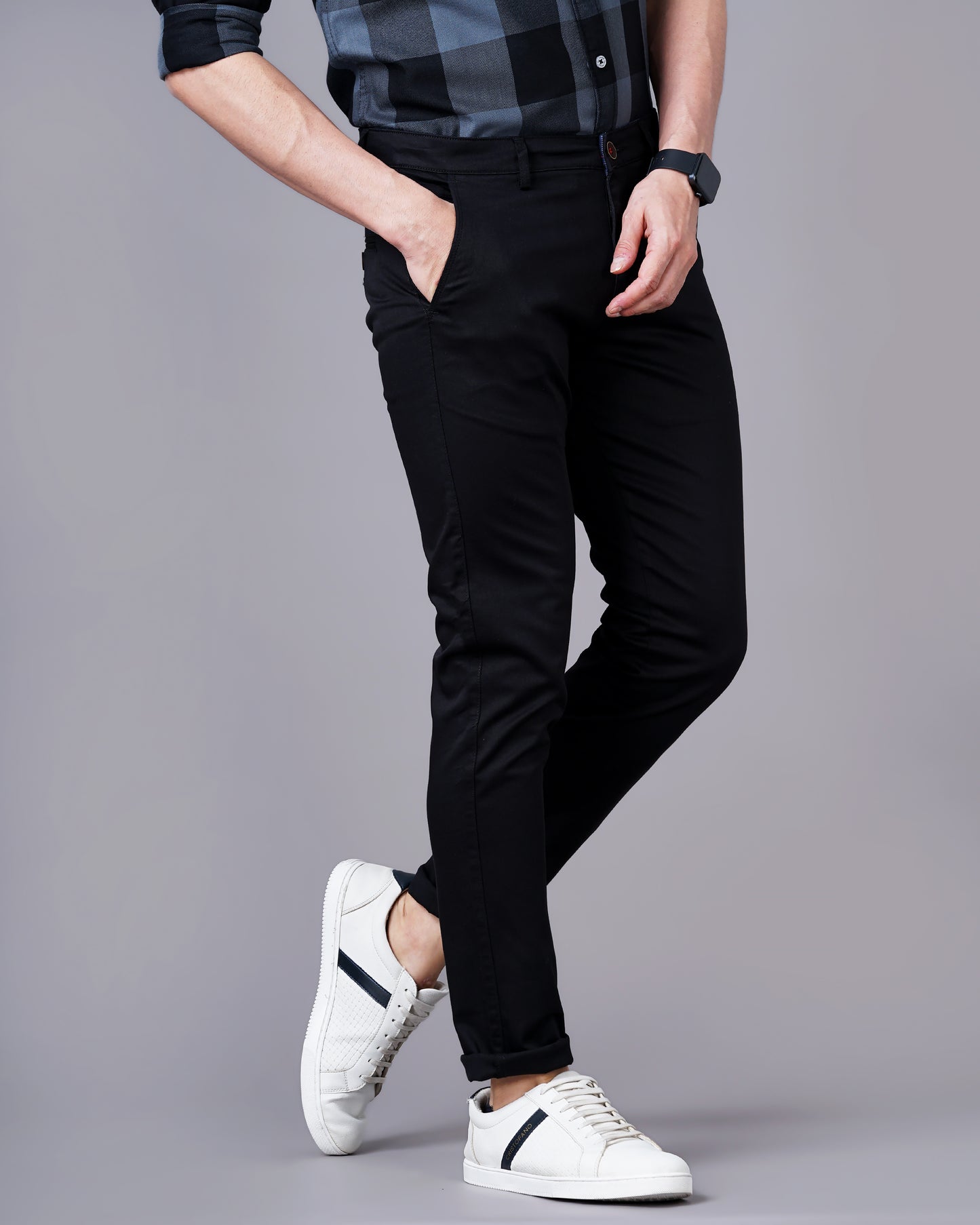 Plain Black Chinos