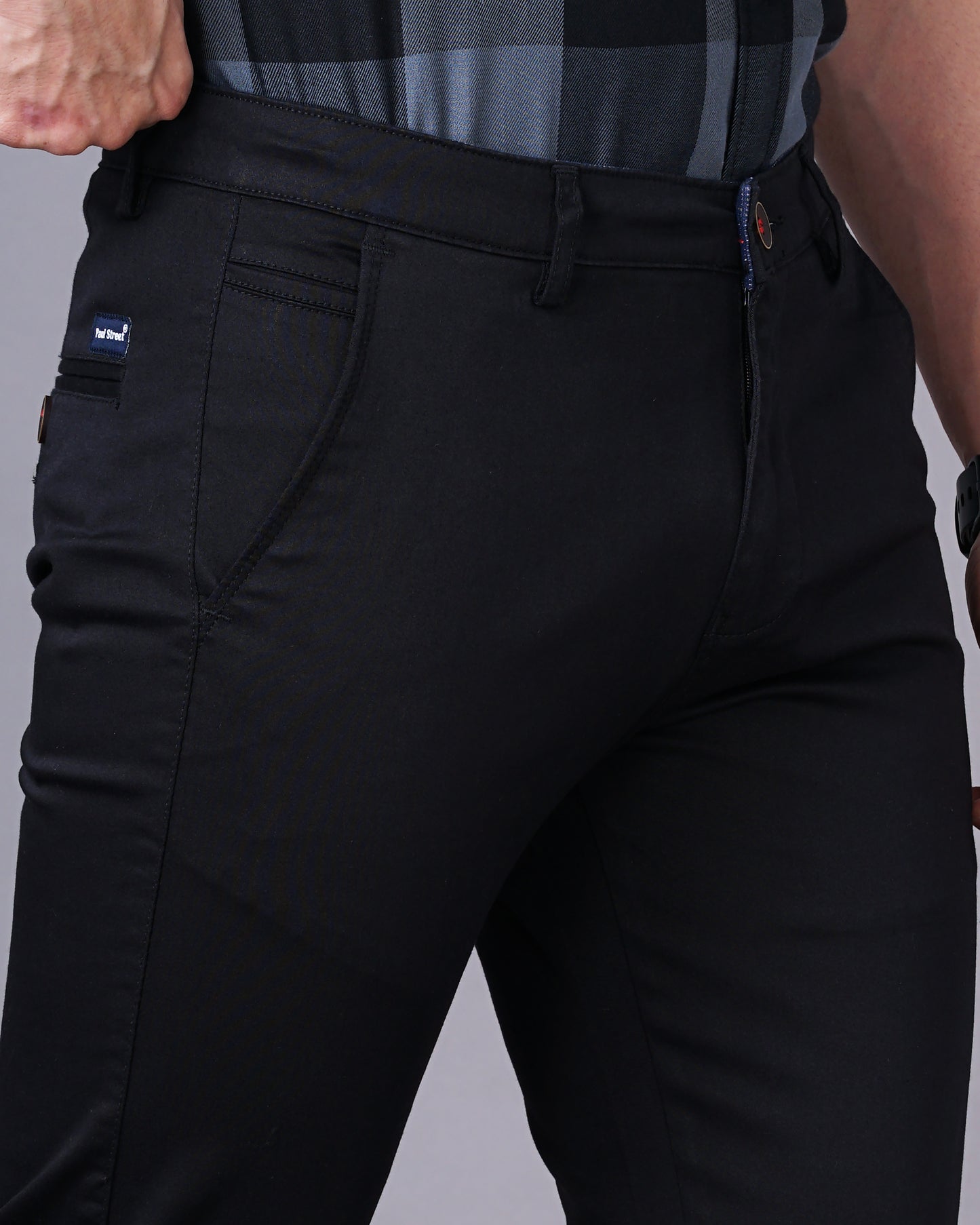 Plain Black Chinos