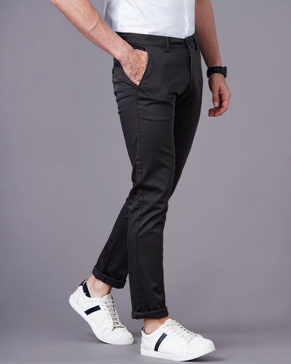 Twill Dark Grey Chinos