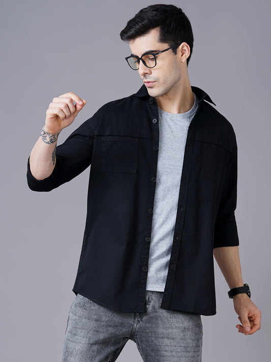 No-Flap Black Shirt