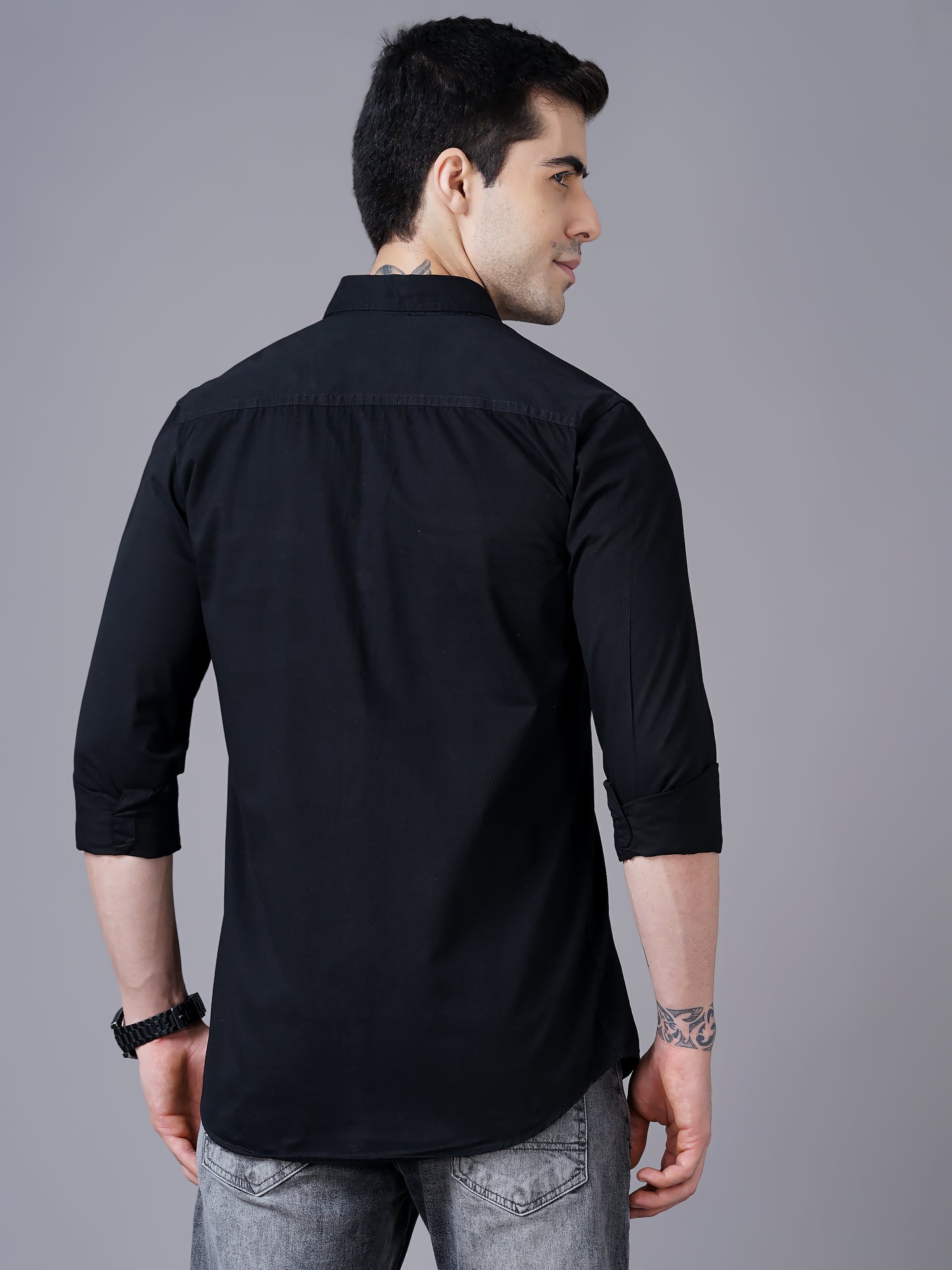 No-Flap Black Shirt