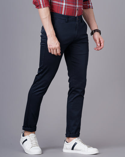 Plain Navy Chinos