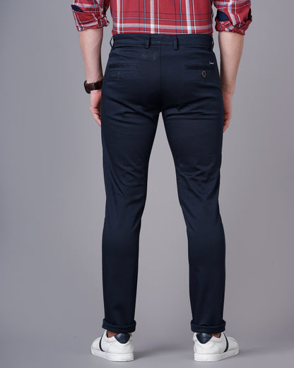 Plain Navy Chinos