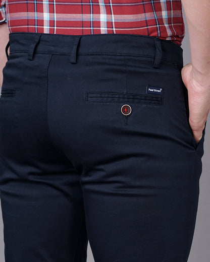 Plain Navy Chinos