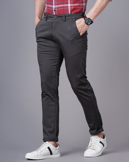 Plain Dark Grey Chinos