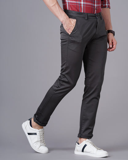 Plain Dark Grey Chinos