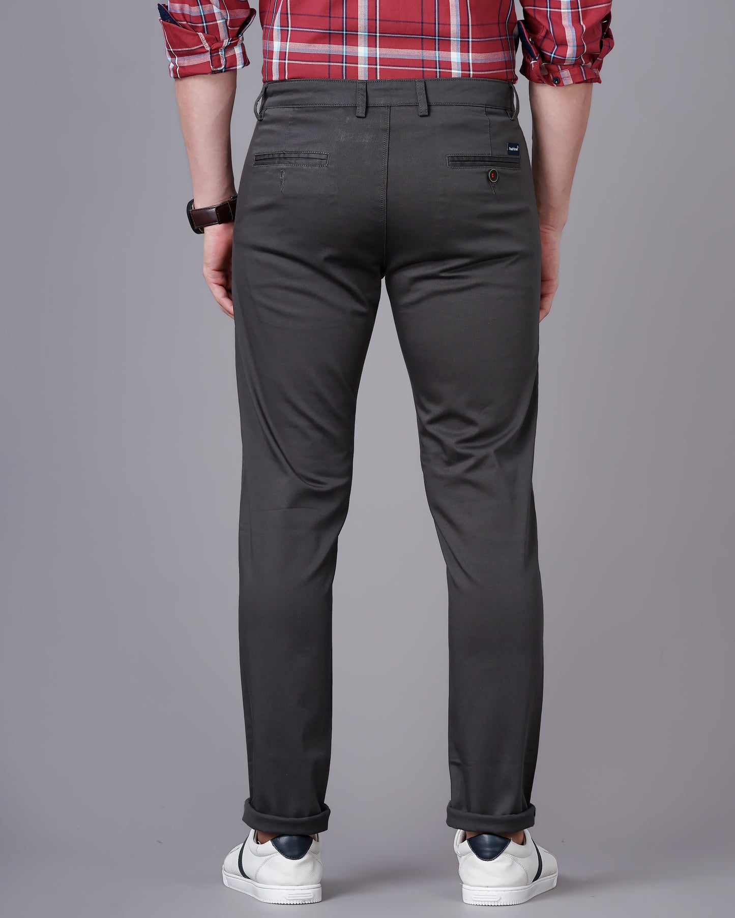 Plain Dark Grey Chinos