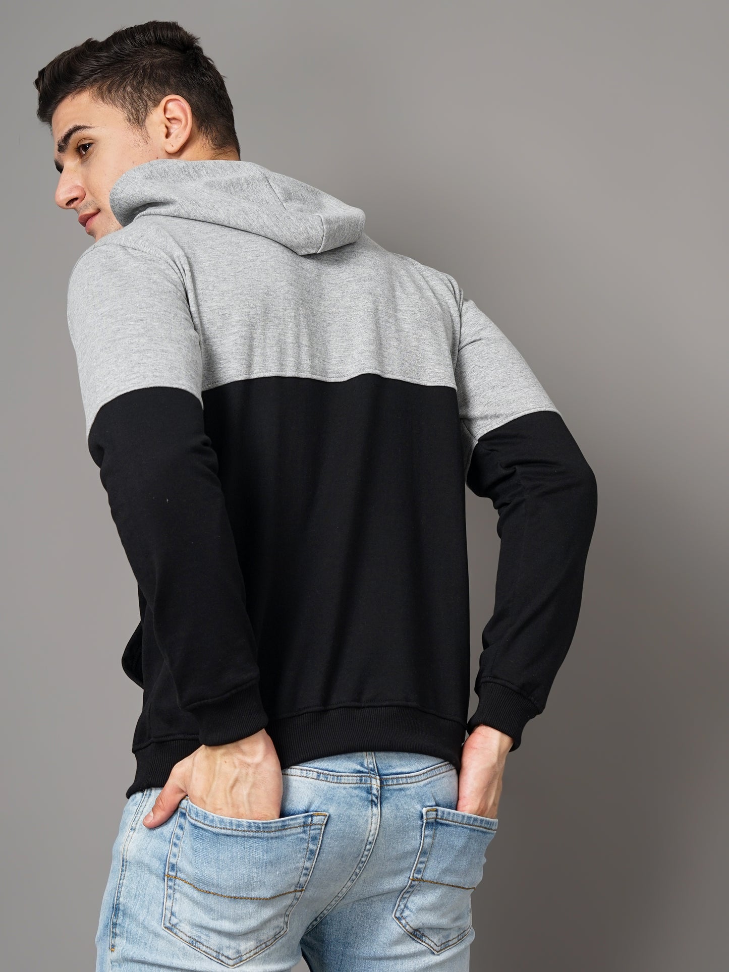 Grey & Black Meld Hoodie