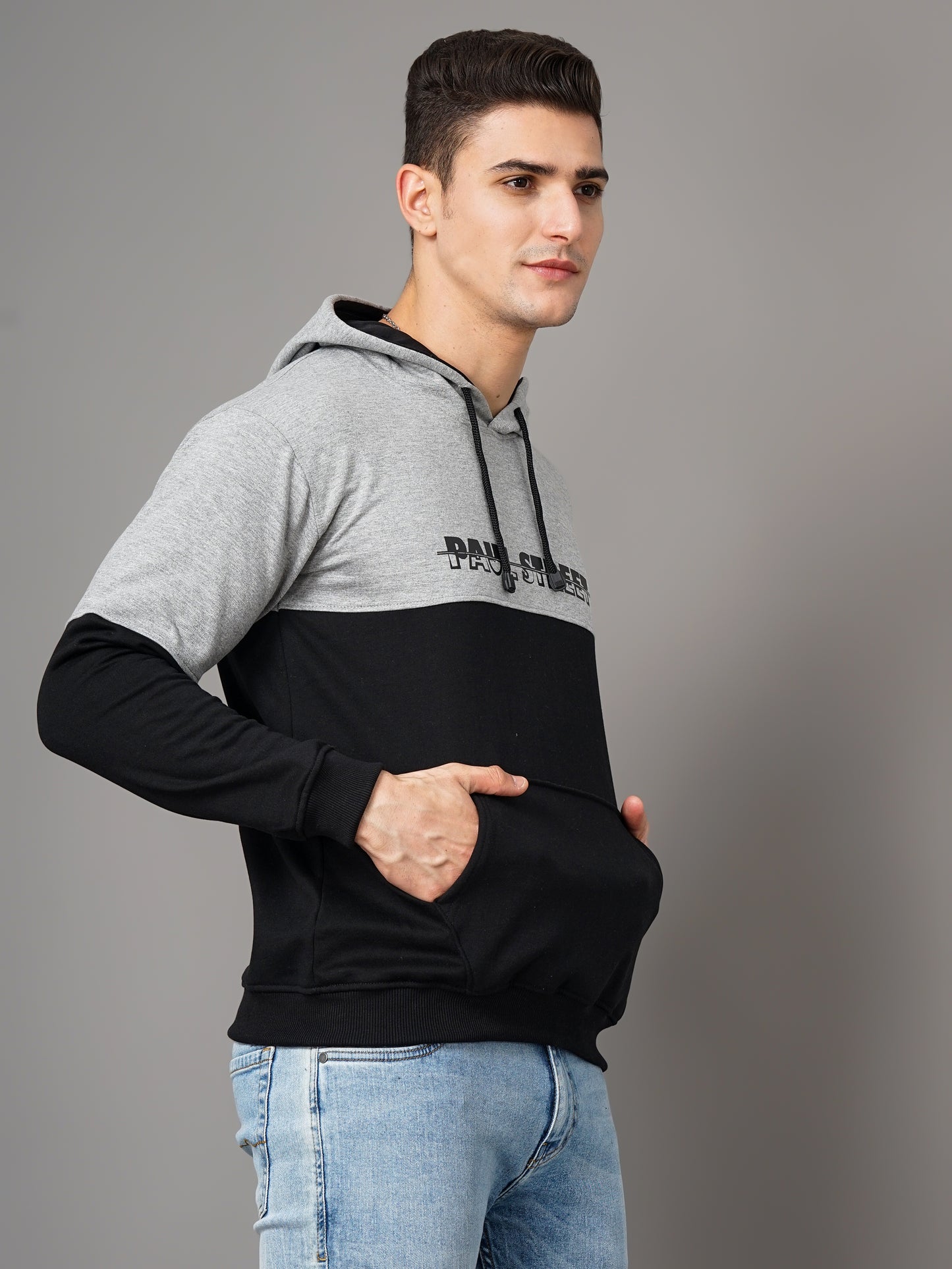 Grey & Black Meld Hoodie