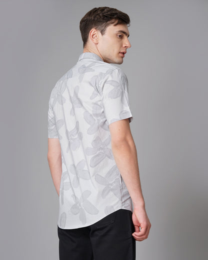 Vinca Grey Floral Shirt