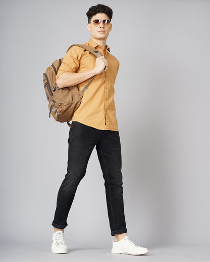 Oxford Brown Solid Shirt