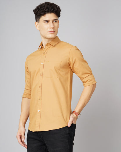 Oxford Brown Solid Shirt