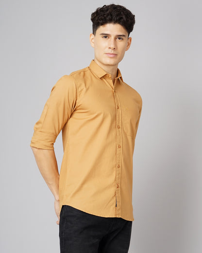 Oxford Brown Solid Shirt