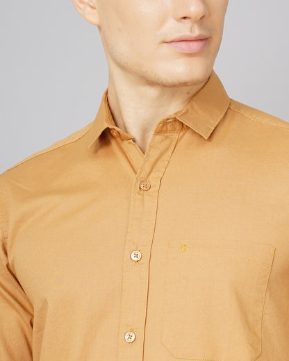 Oxford Brown Solid Shirt