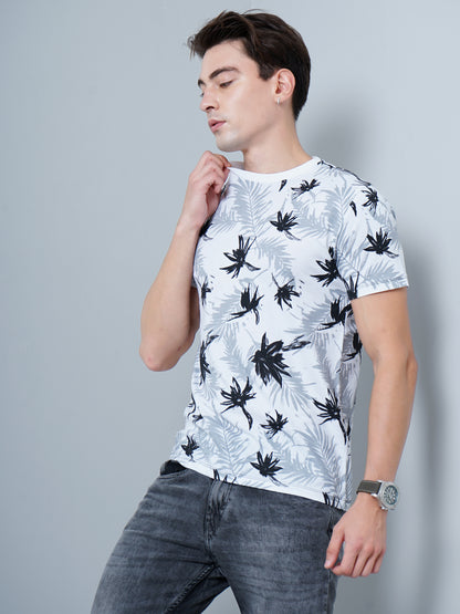 Floral Print White T-Shirt