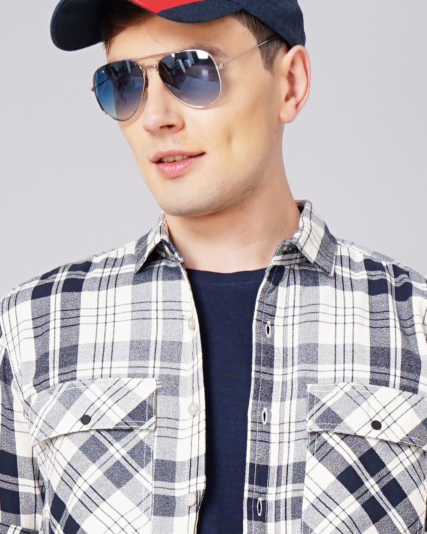 Grindle White Checks Shirt