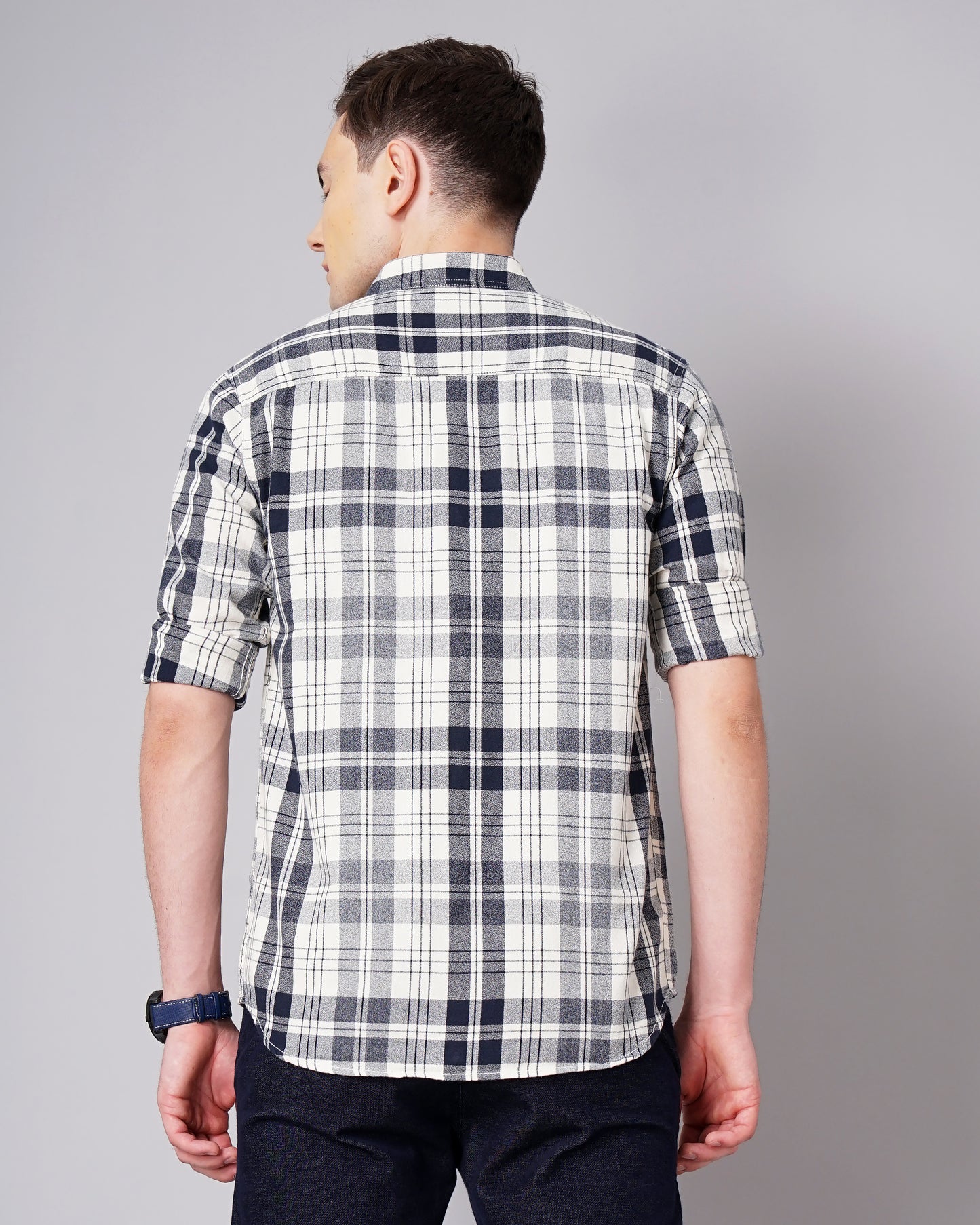 Grindle White Checks Shirt