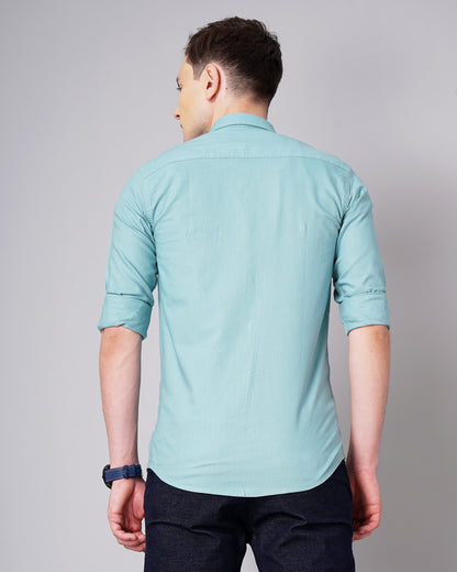 Contrast Pocket Green Shirt