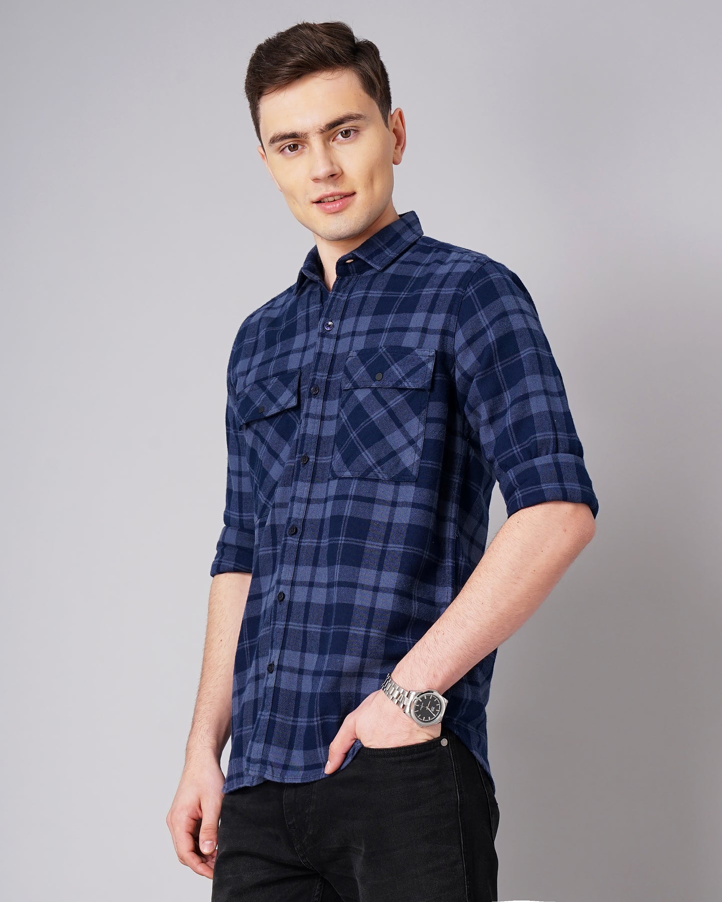 Brush Blue Checks Shirt