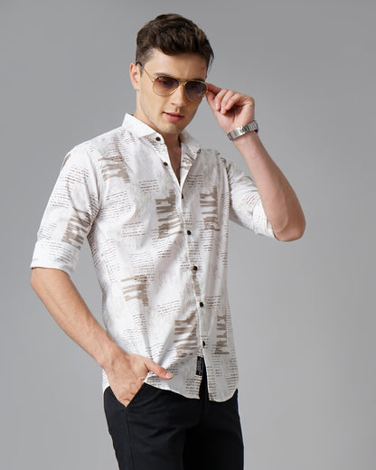 Ramble White Brown Shirt