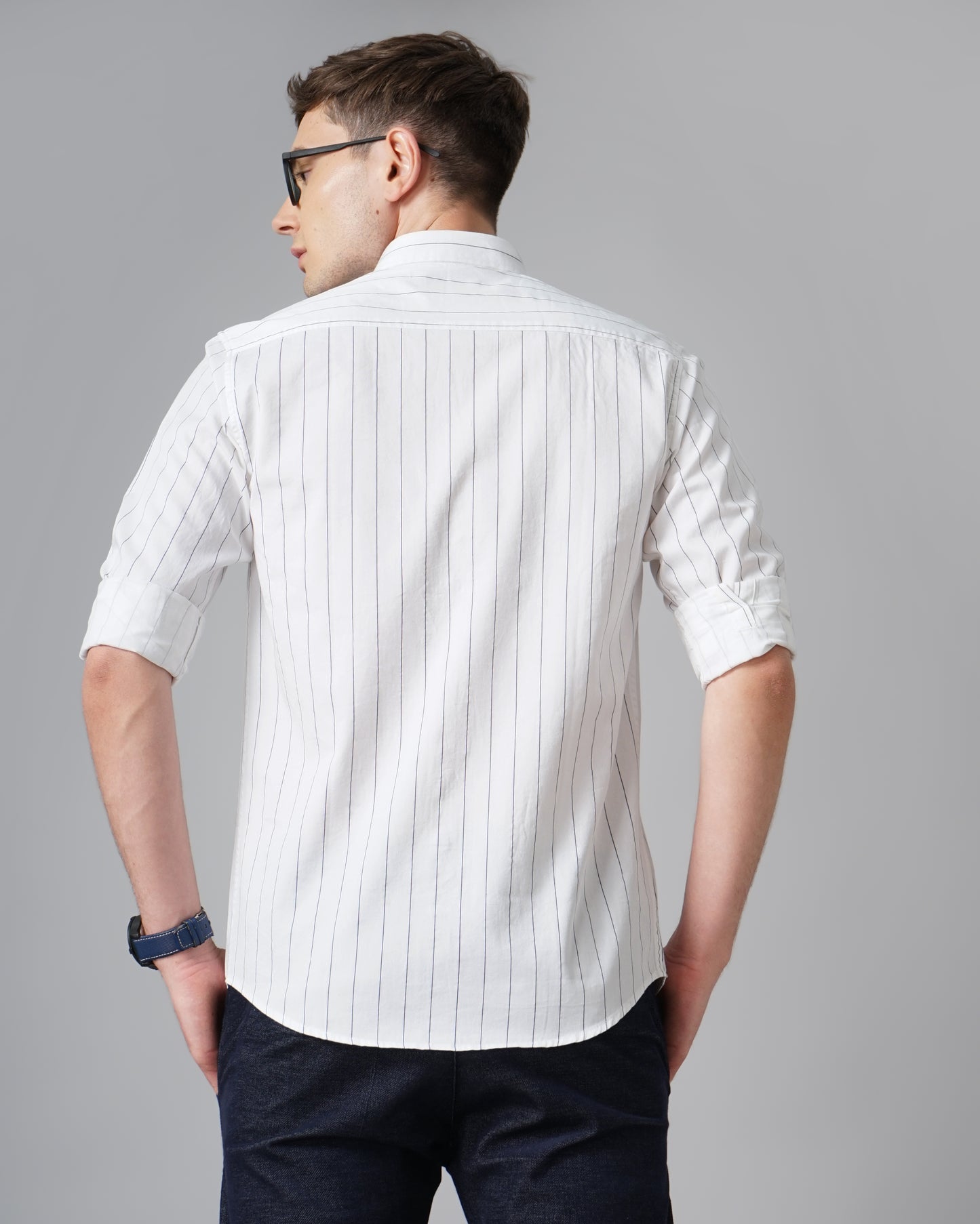 Pin Striped White Shirt