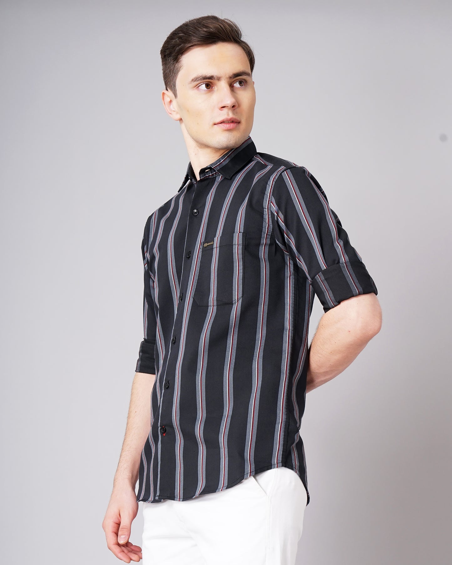 Jake Black Striped Shirt