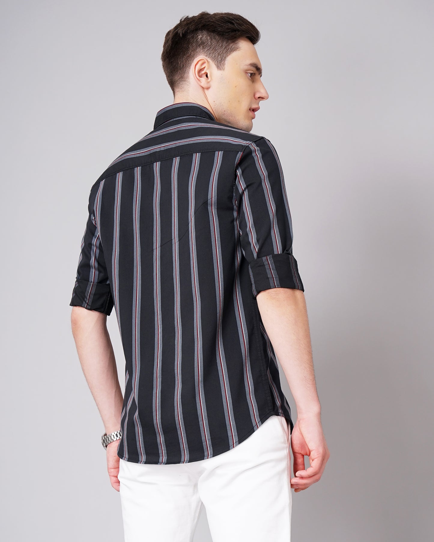 Jake Black Striped Shirt