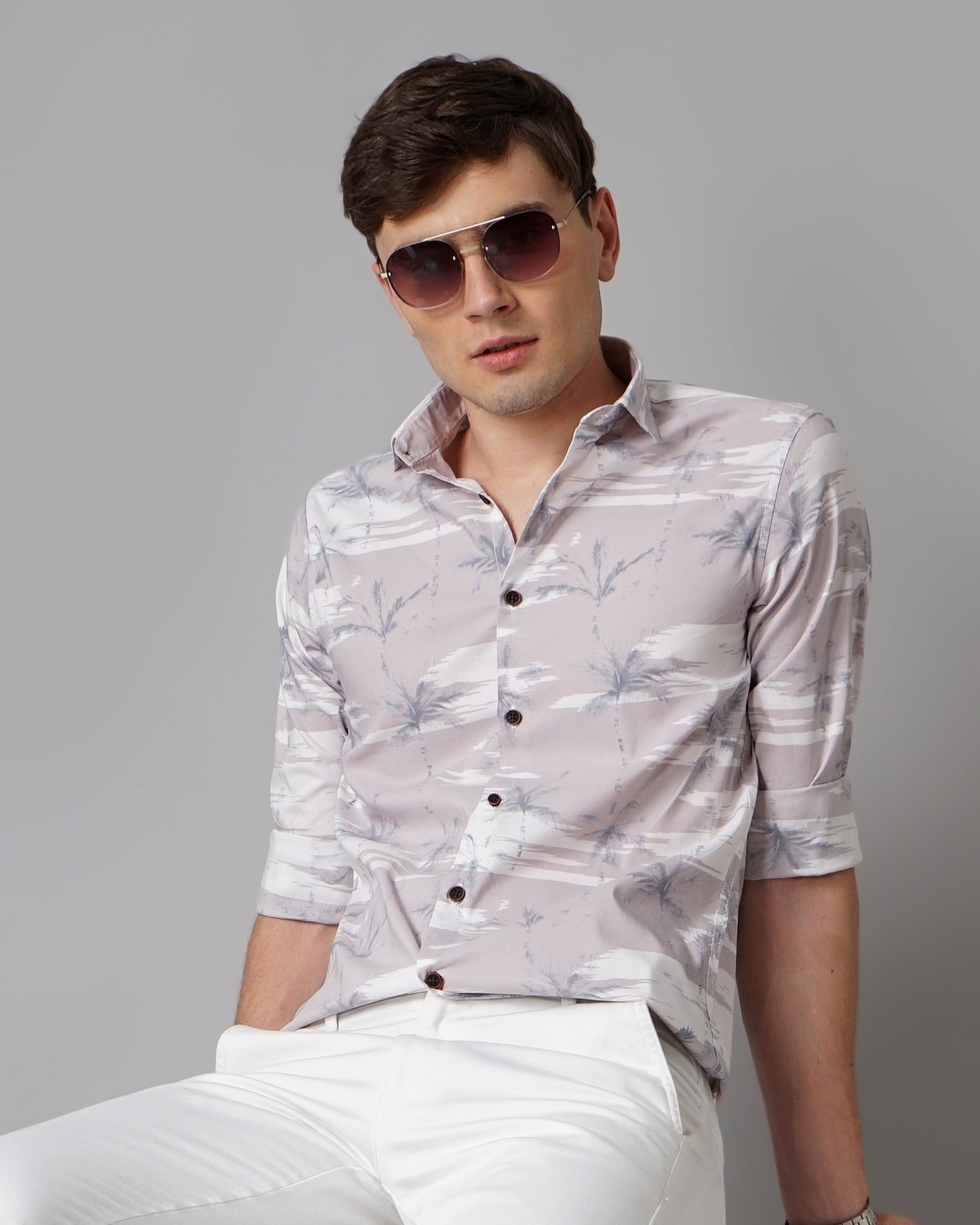 Brio Mauve Floral Shirt