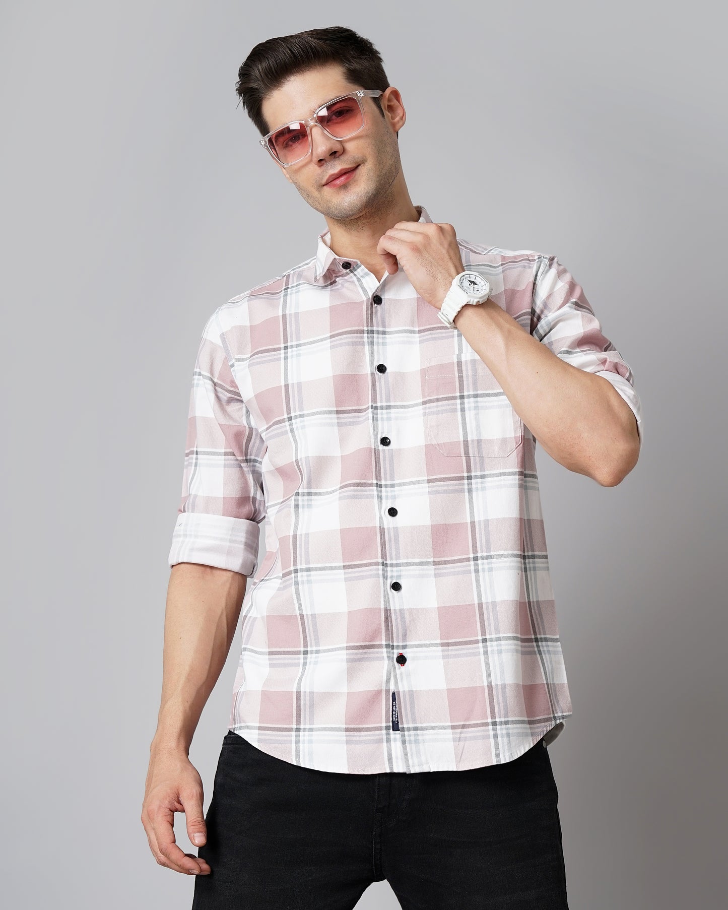 Eminent Pink Checks Shirt