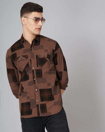 Riga Brown Checks Shirt