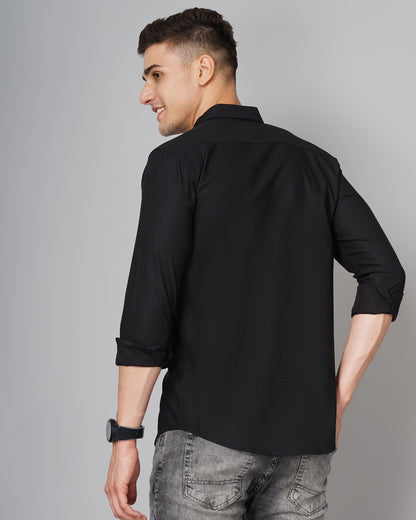 Delta Black Solid Shirt