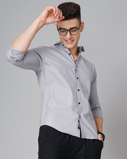 Delta Grey Solid Shirt