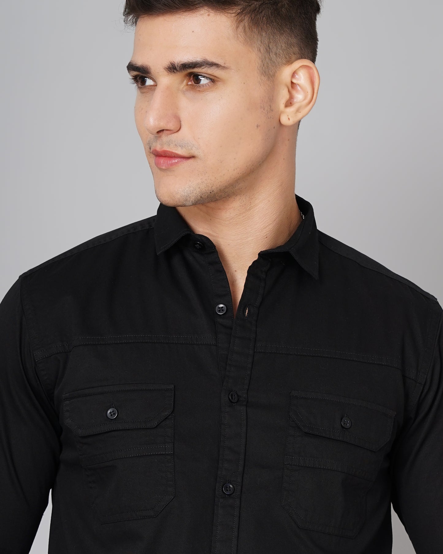 Overline Black Shirt