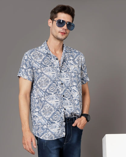 Florid Blue Shirt