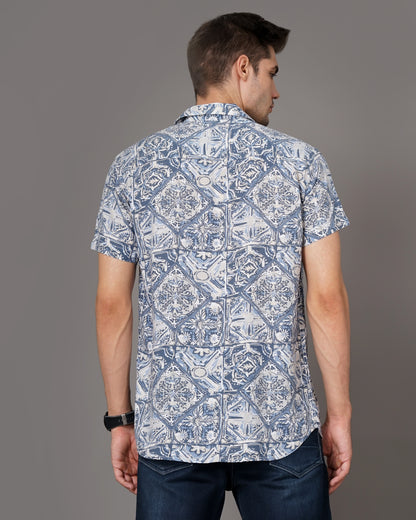 Florid Blue Shirt