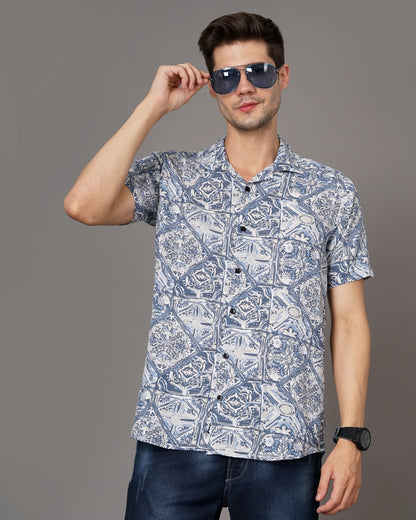 Florid Blue Shirt