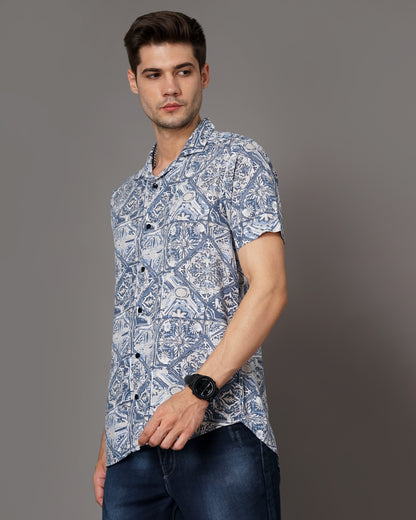 Florid Blue Shirt