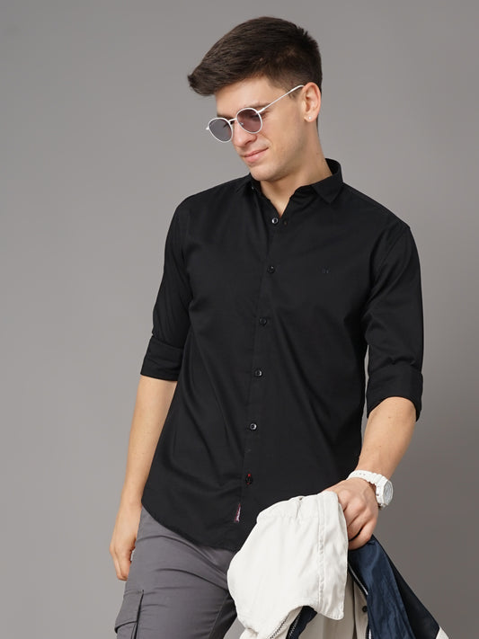 Zephyr Black Solid Shirt