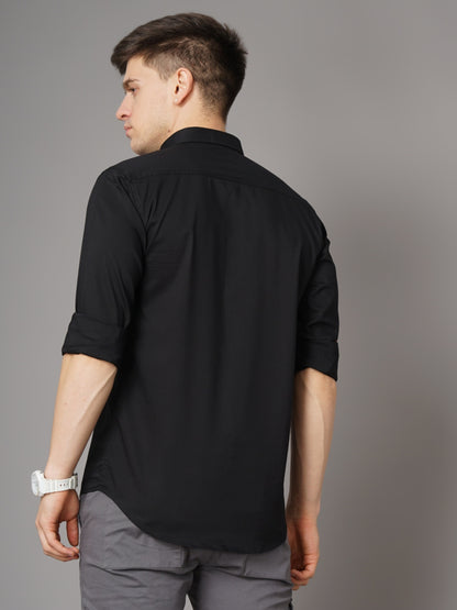 Zephyr Black Solid Shirt