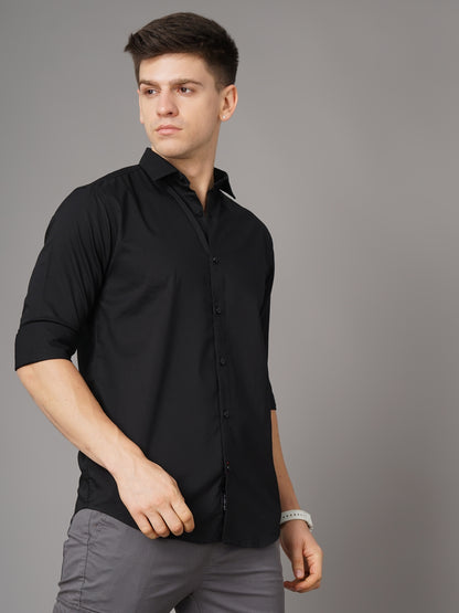 Zephyr Black Solid Shirt