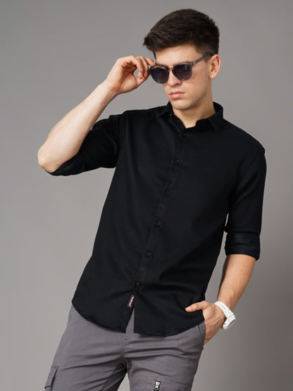 Cushy Black Solid Shirt