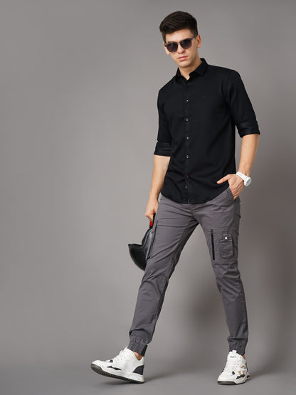 Cushy Black Solid Shirt