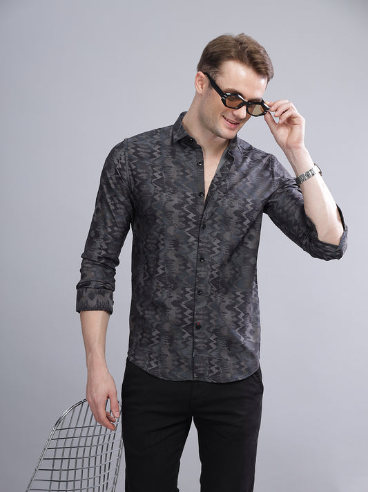 Raven Black-Grey Party Shirt