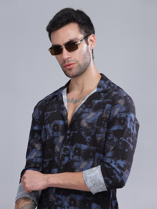 Astral Black Rayon Shirt