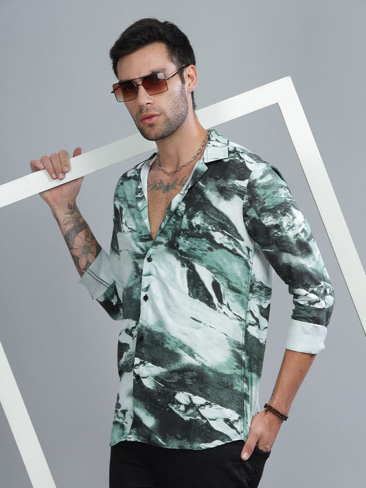 Billow Green Rayon Shirt