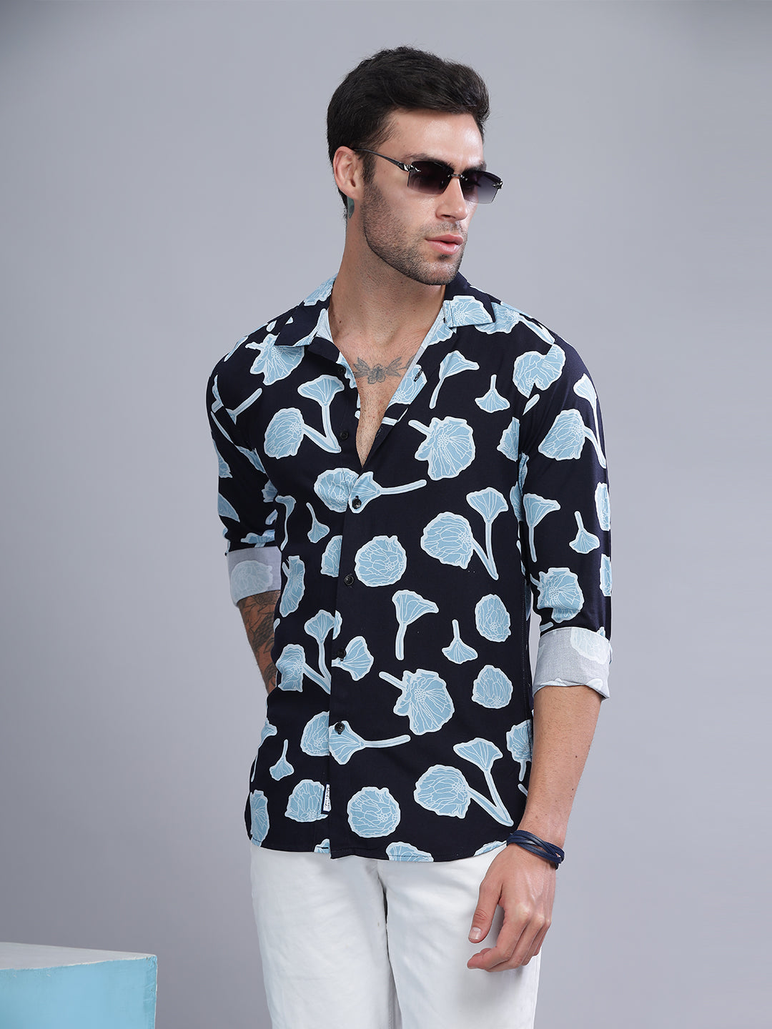 Poppy Blue Rayon Shirt