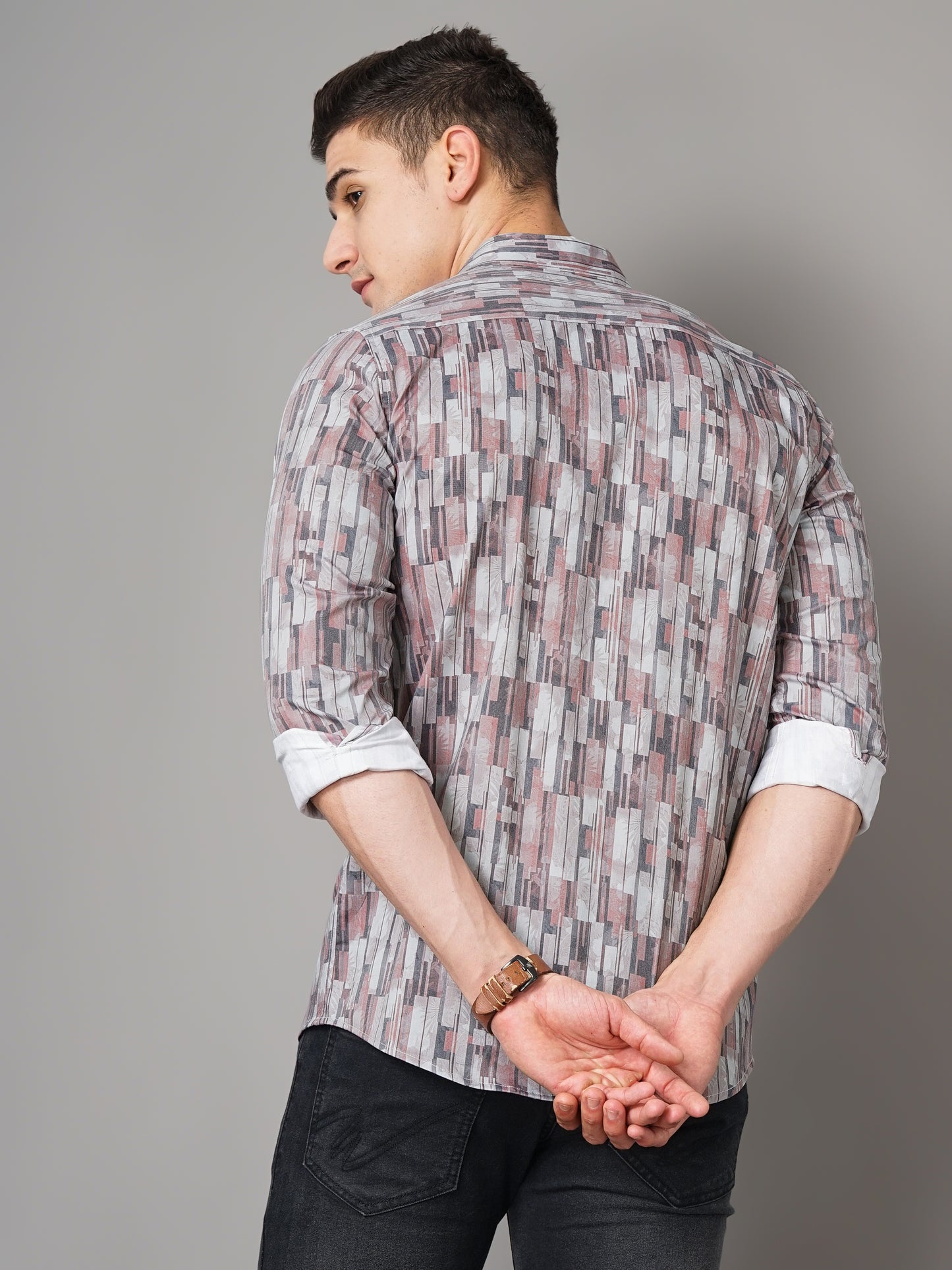 Braga Grey Printed Shirt